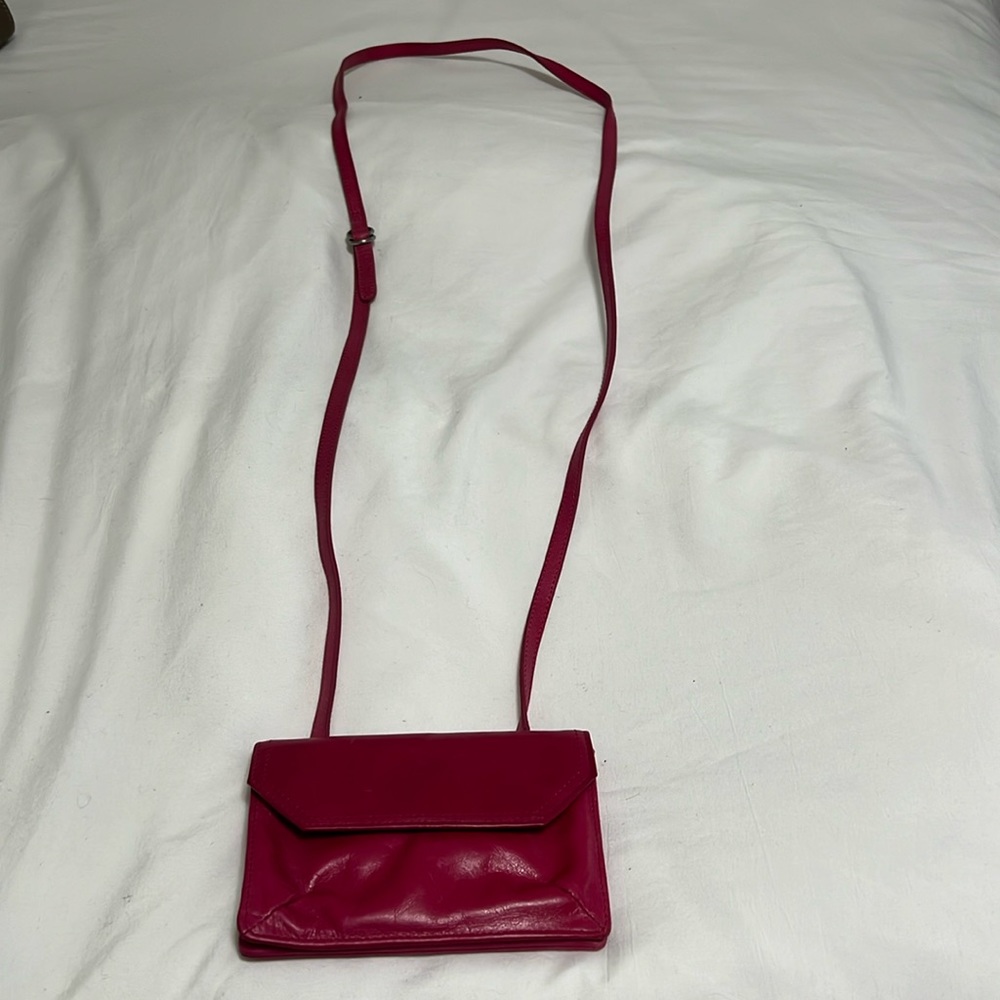 Hobo pink wallet with strap
